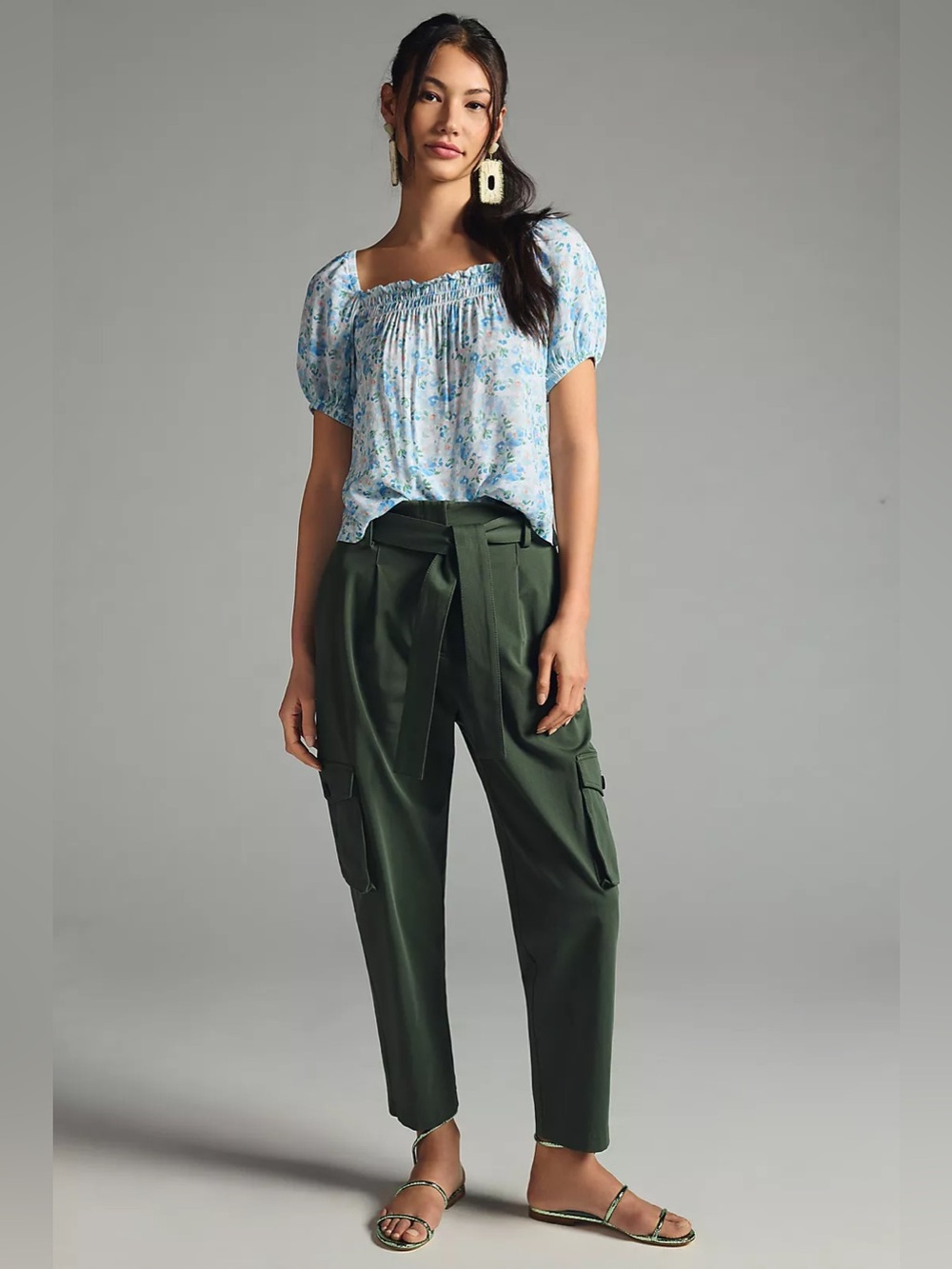 Boho Summer Fairy Floral Cottagecore Anthropologie cloth & stone Bubble Top